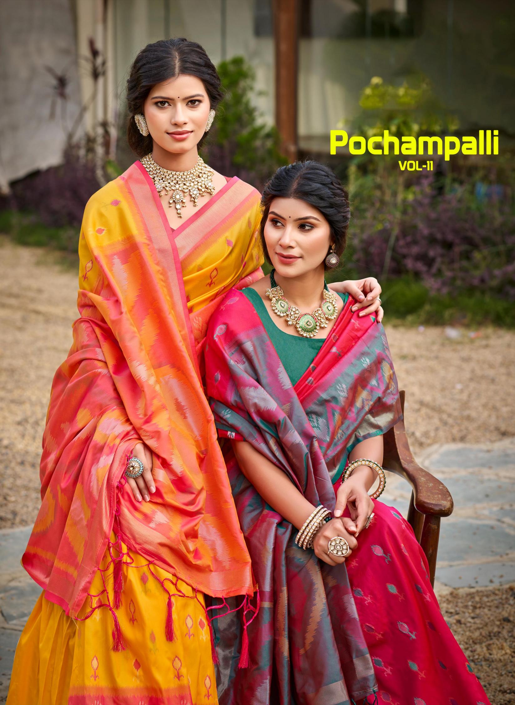 Bunawat - Pochampalli -11 Sangam Prints Silk Woven Work Traditional Saree