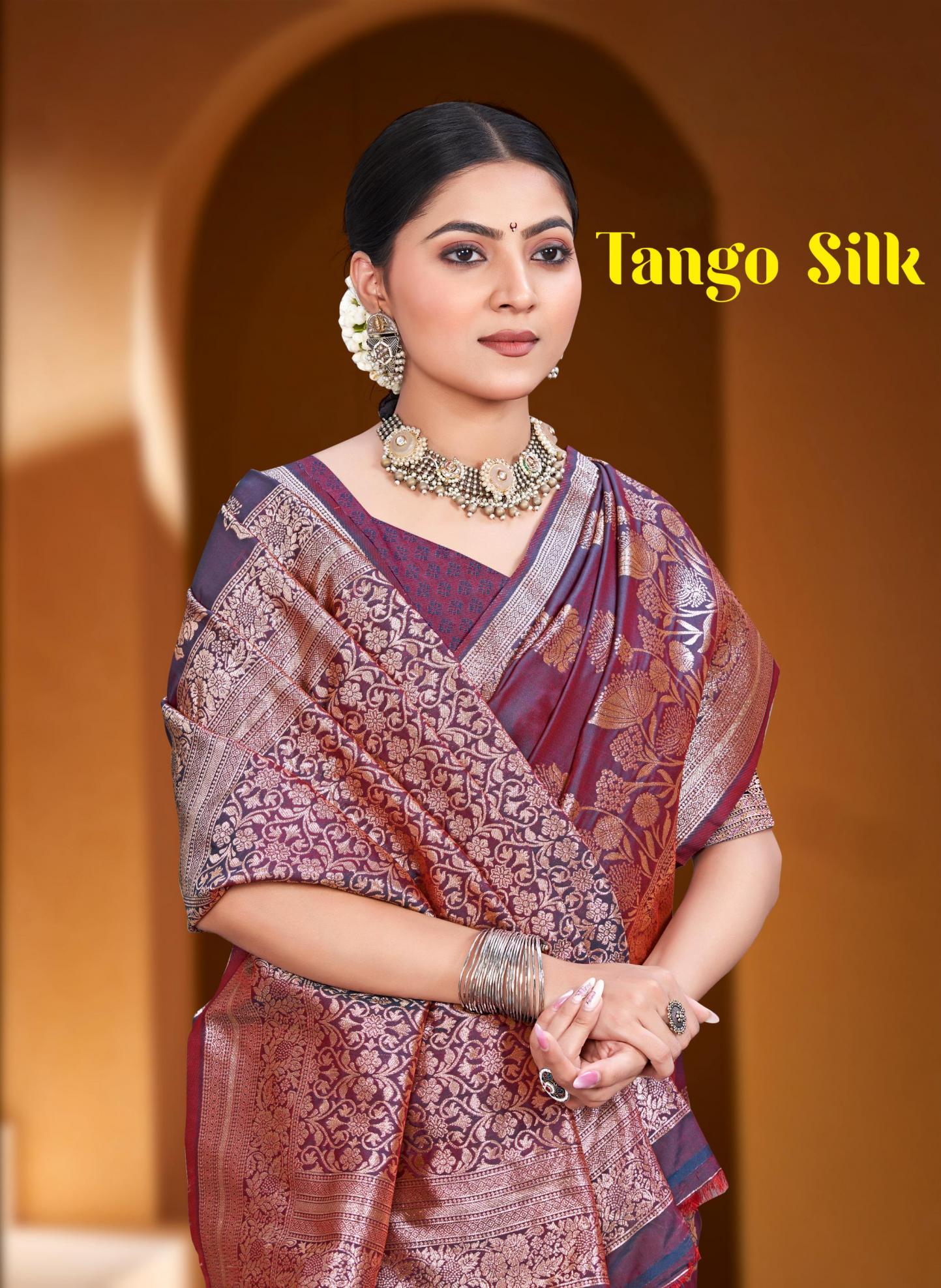 BUNAWAT - Tango SIlk Sangam Prints Silk Woven Work Traditional Saree
