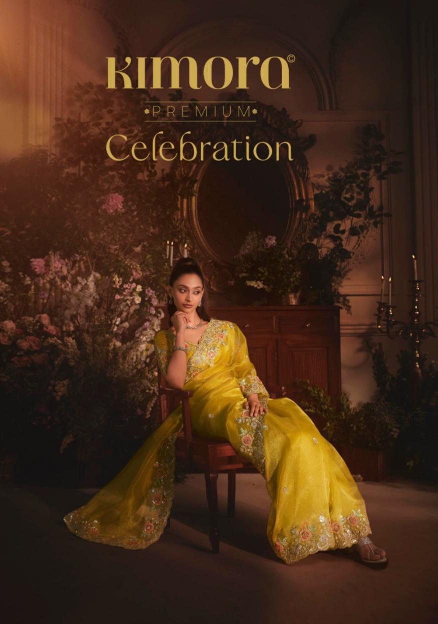 celebration by kimora traditional tissue organza sarees perfect for festivals