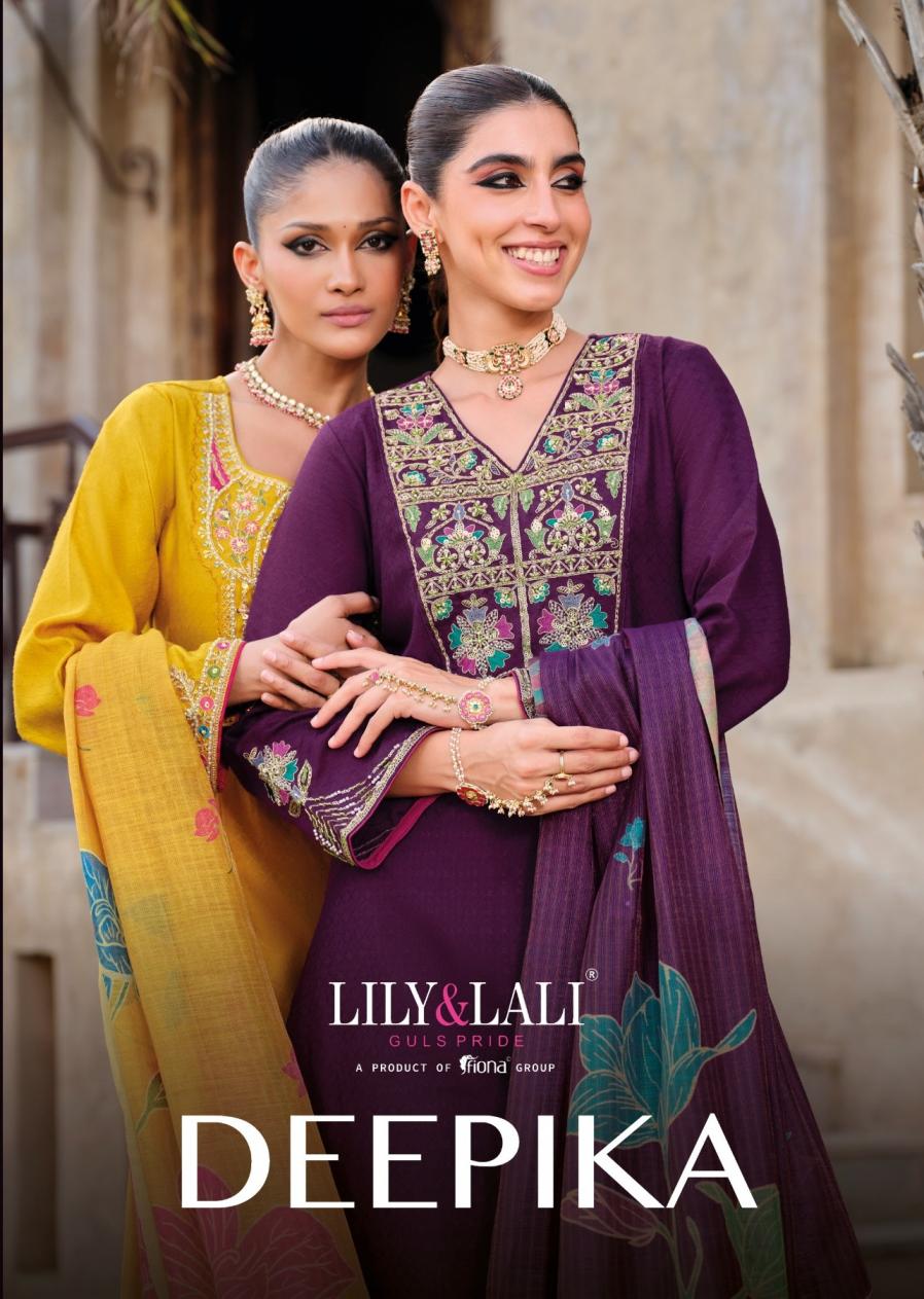 deepika by lily & lali silk fully stitch party wear suit for womens 