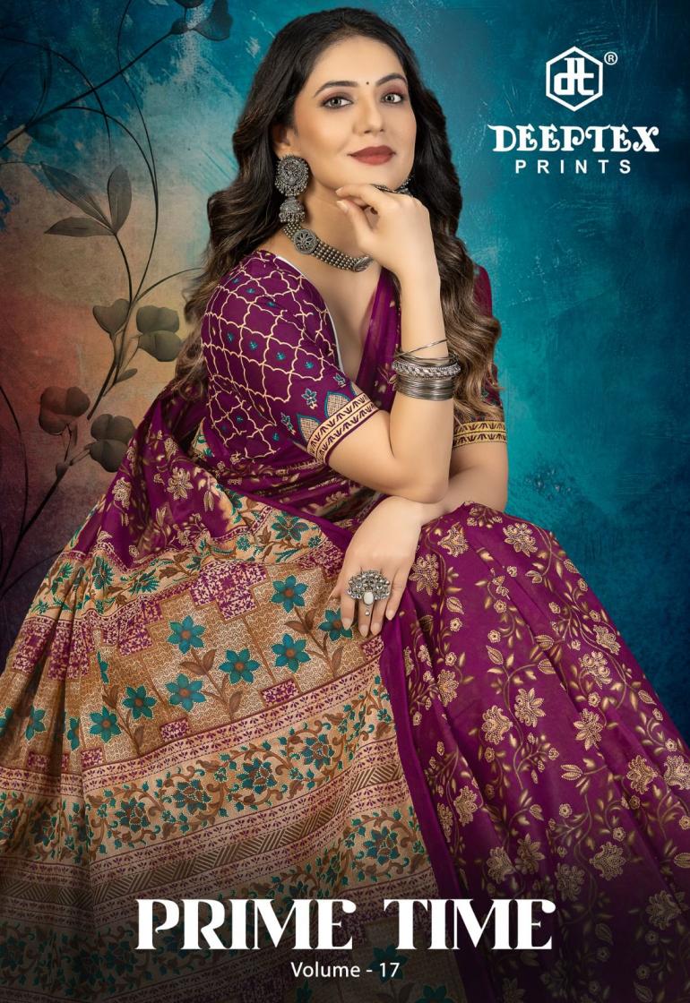 deeptex prints prime time vol 17 amazing cotton saree online      