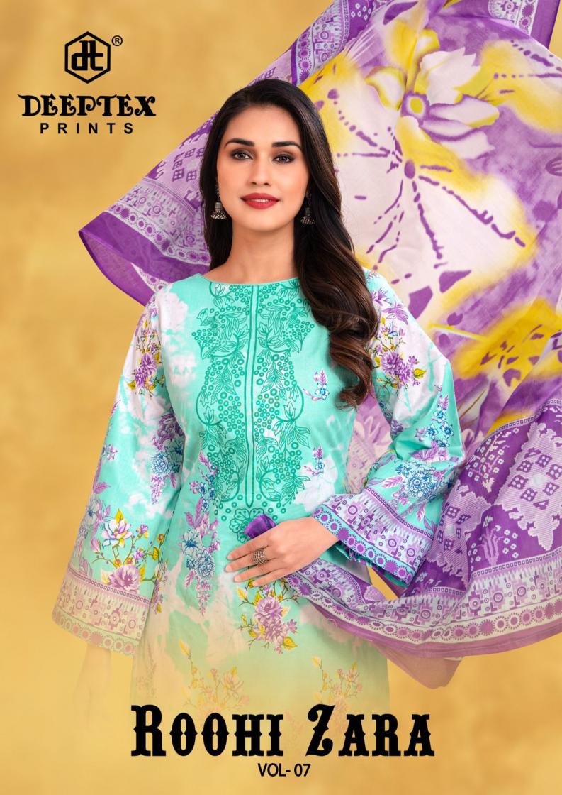 deeptex prints roohi zara vol 7 lawn cotton regular wear pakistani suits