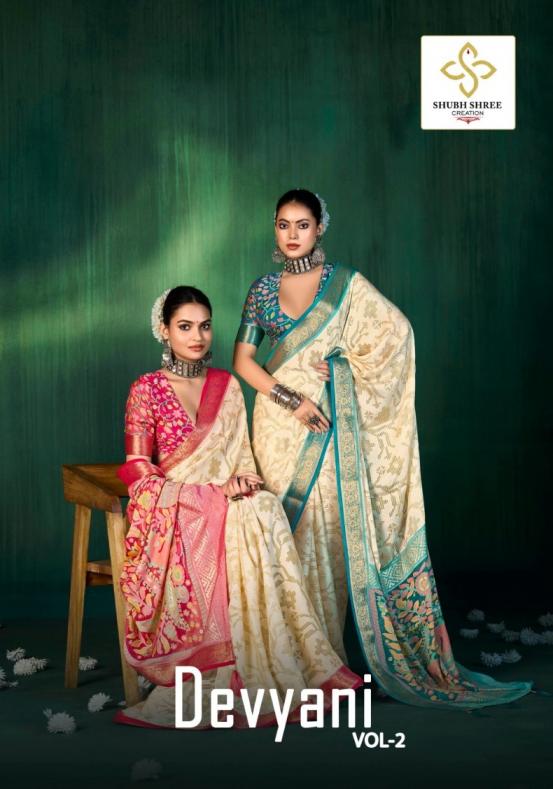devyani vol 2 by shubh shree creation dull moss brasso best saree online  