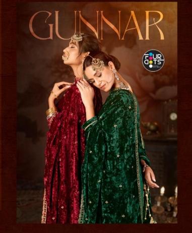 gunaar by fourdots unstitched makhmal velvet suits for womens 