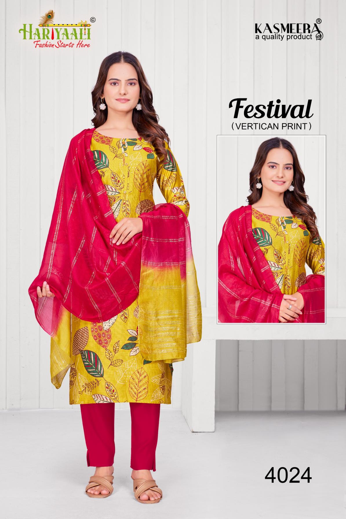 hariyaali festival vol 4 vertican combo fully stitch suit for womens 