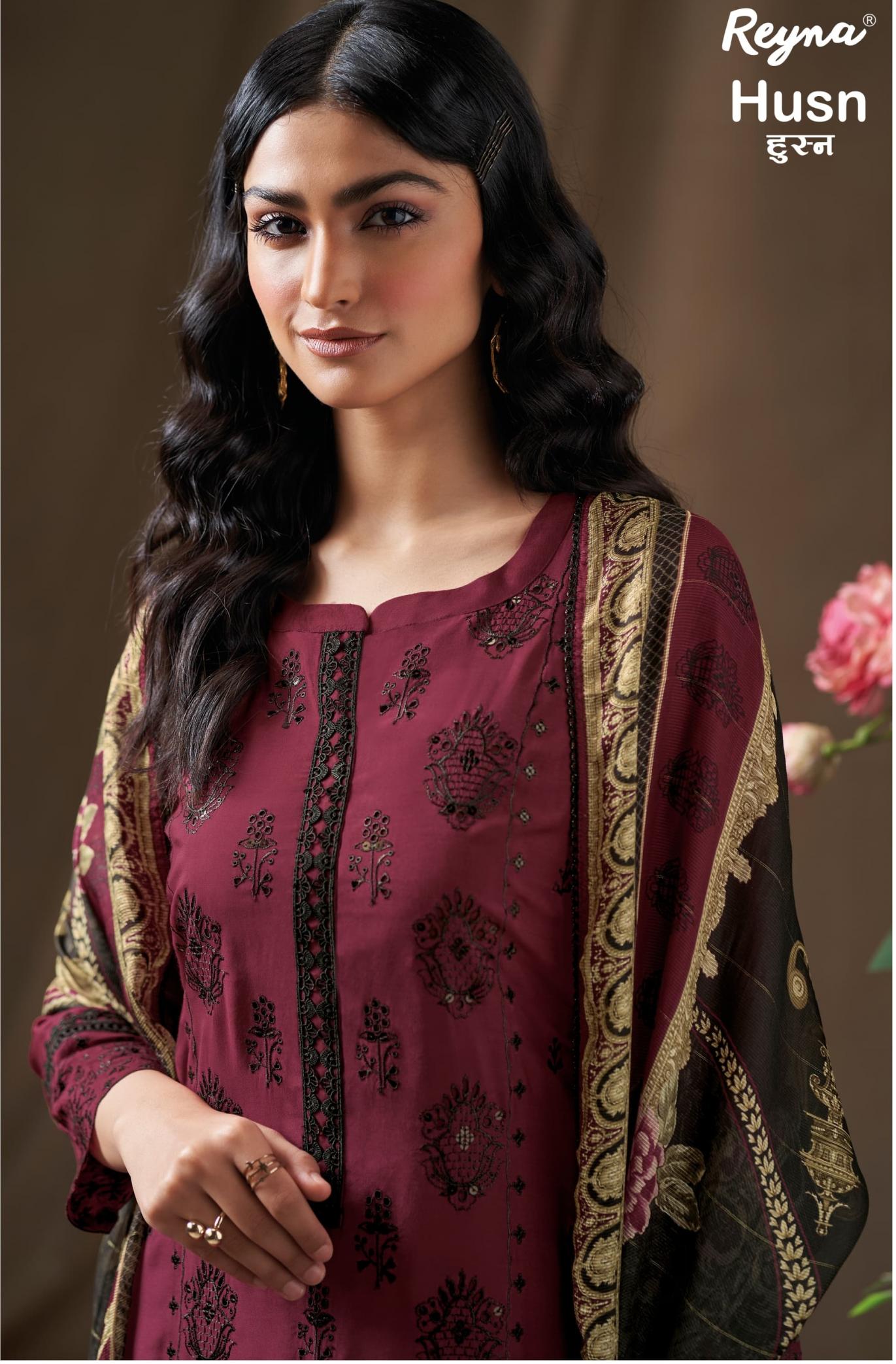 husn by reyna bemberg silk best unstitched dress material