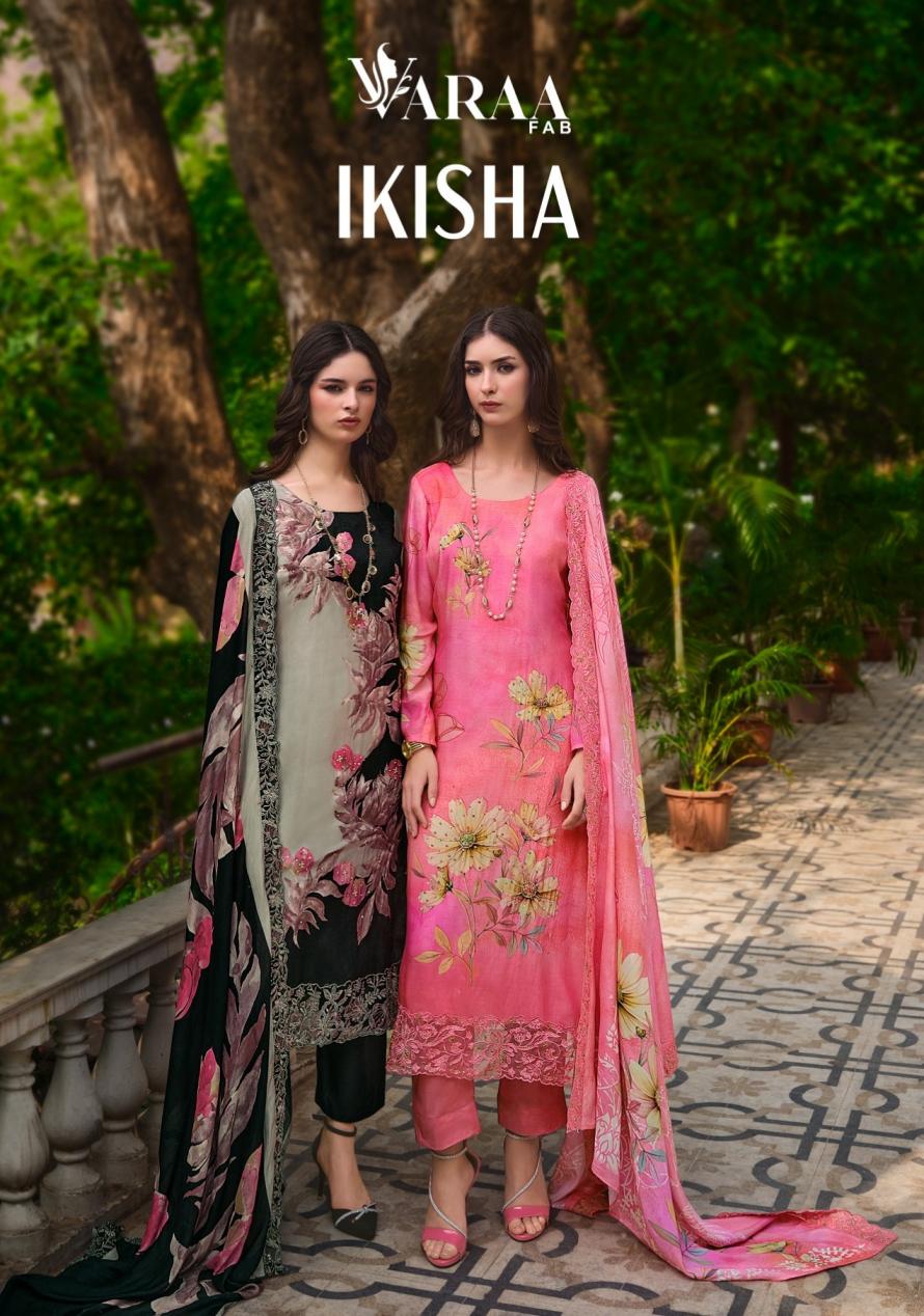 ikisha by varaa fab viscose muslin 3pcs dress best wholesale rates 