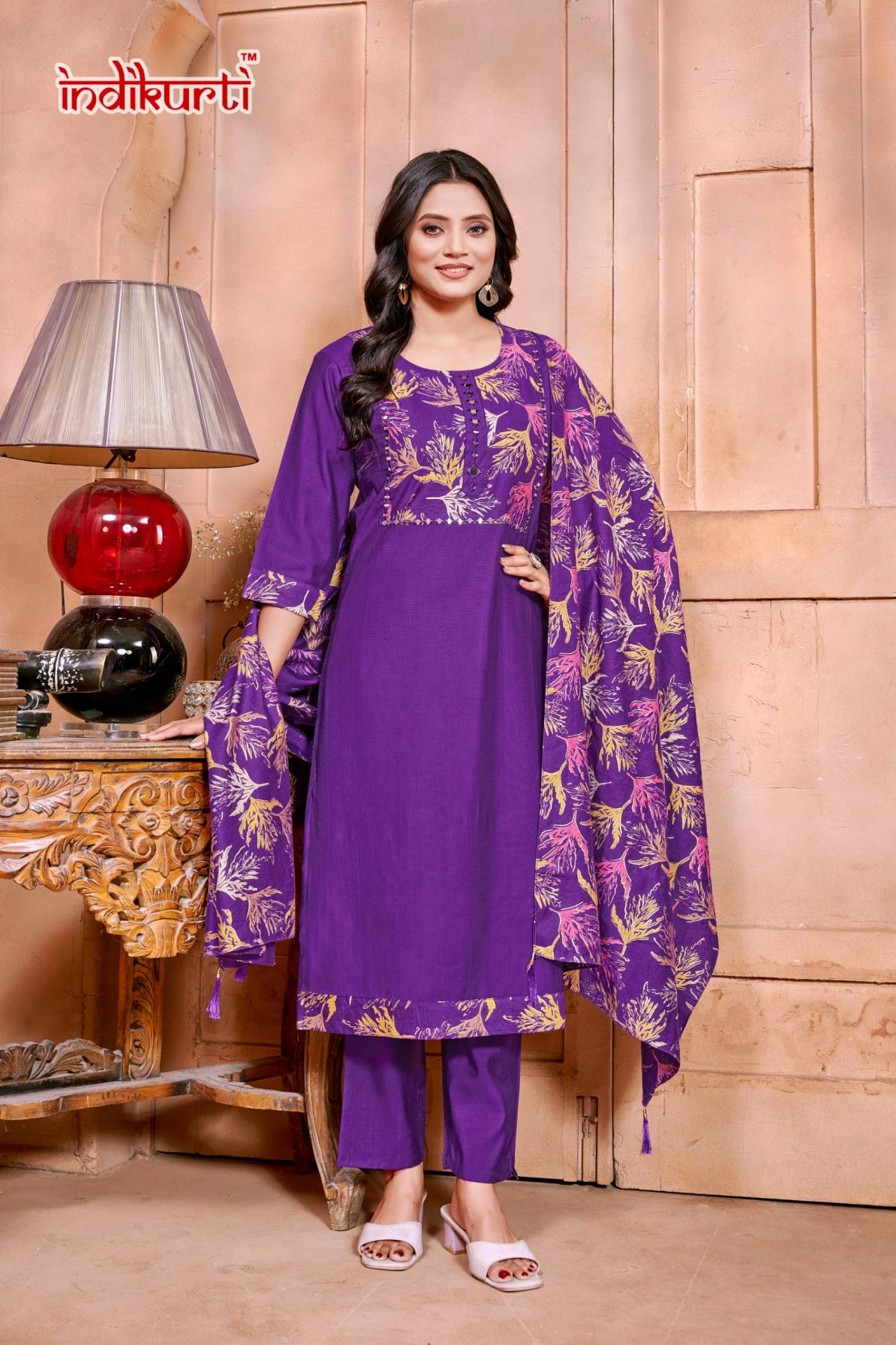 indikurti payal vol 2 gadwal vertican combo set full stitch 3pcs dress