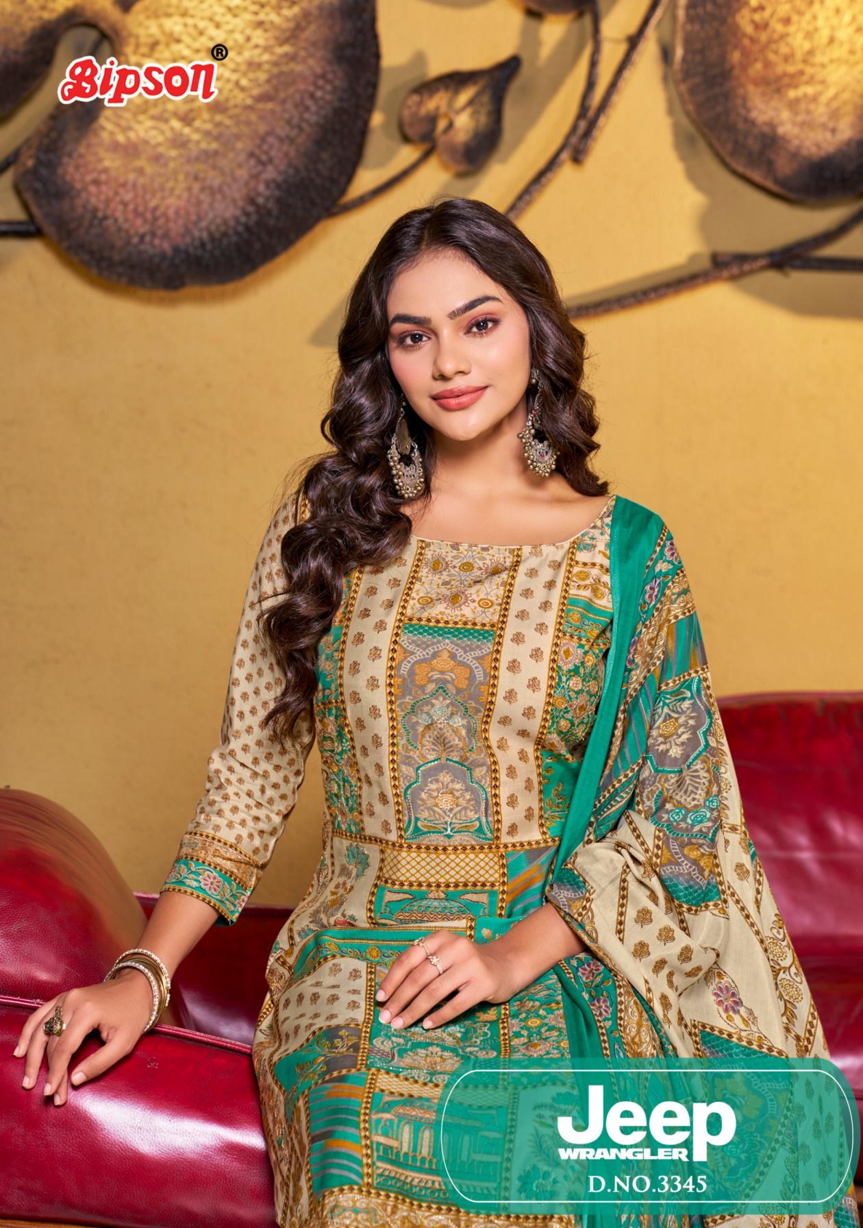 jeep wranglar 3345 by bipson prints roman silk unique dress for womens 