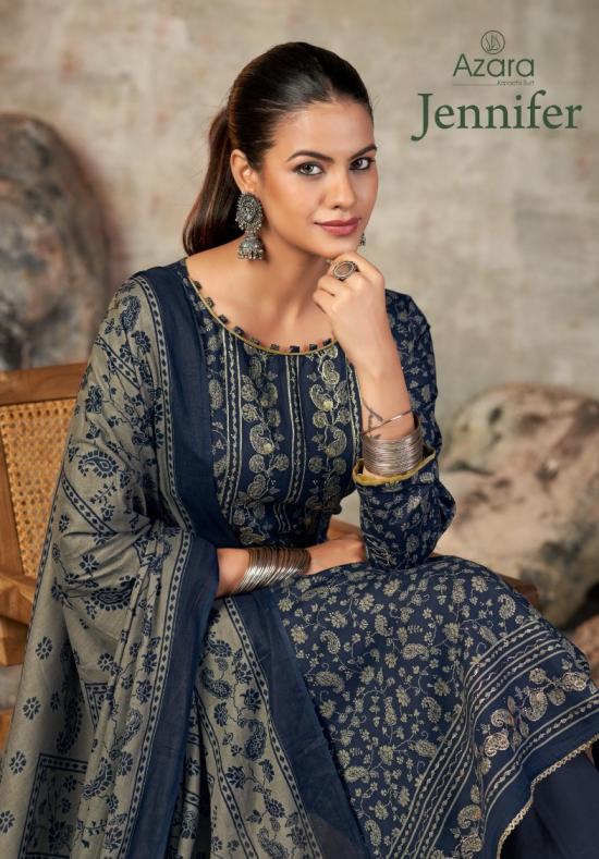 jennifer by azara radhika fashion zam cotton fancy salwar kameez 