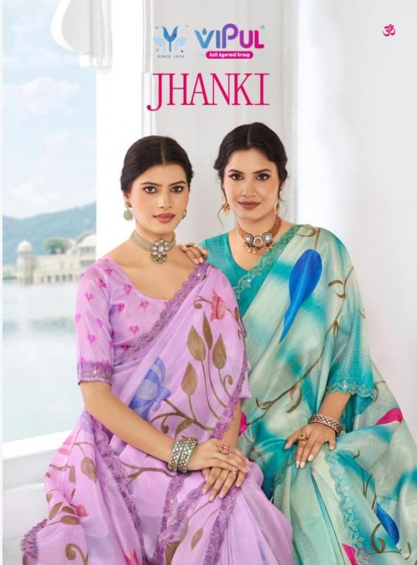 jhanki by vipul fashion dal moss regular wear sarees  