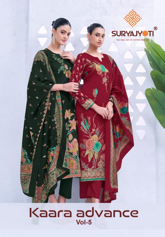 kaara advance vol 5 by suryajyoti jam satin stylish suit for womens  
