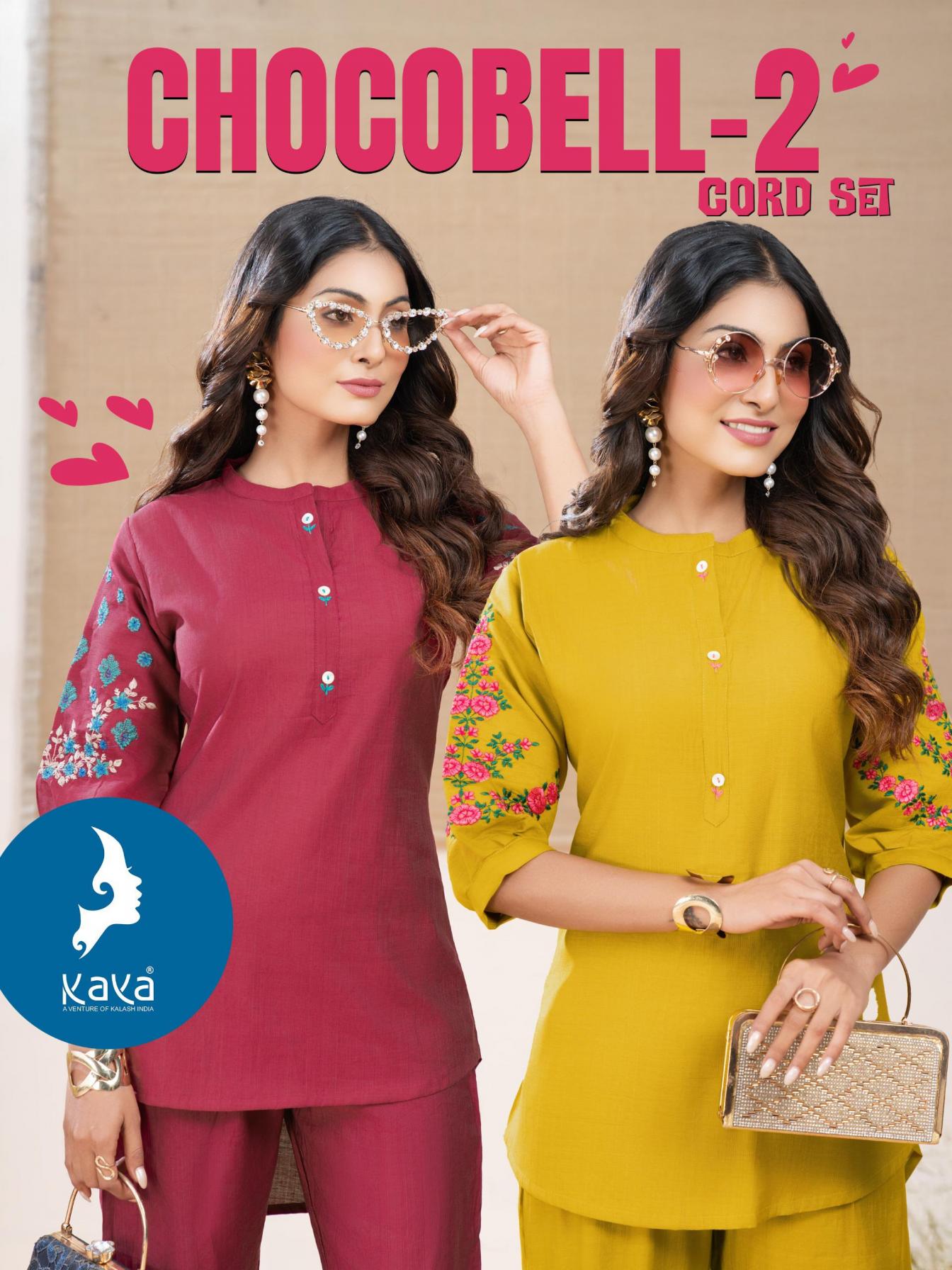 kaya chocobell vol 2 vertican hit design full stitch co-ord set for girls 