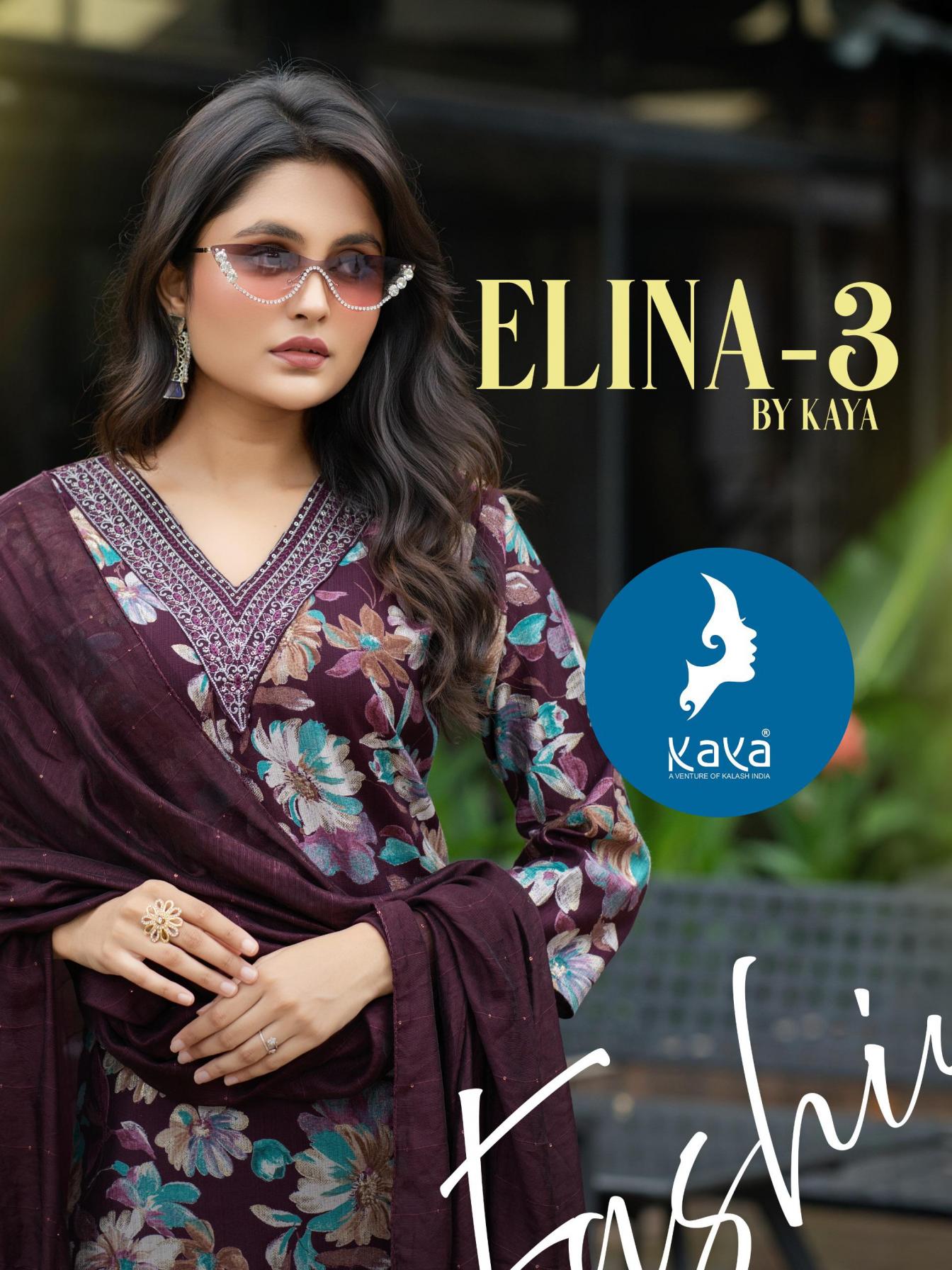 kaya elina vol 3 vertican print fully stitch fancy suit for womens 
