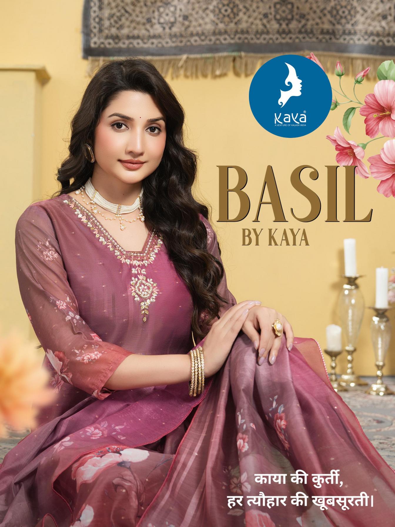 kaya presents basil chanderi readymade big size suits best wholesale rates