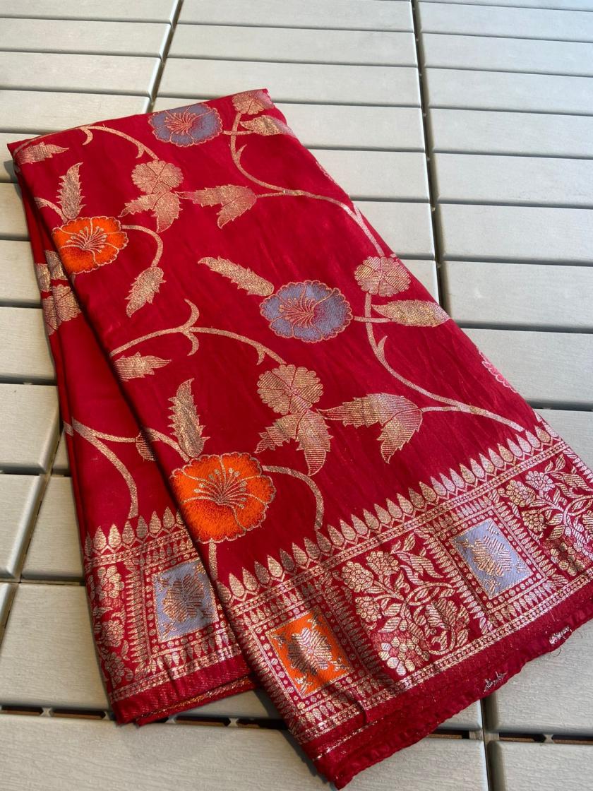 kc 334 russain silk meenakari weaving designer saree for womens 