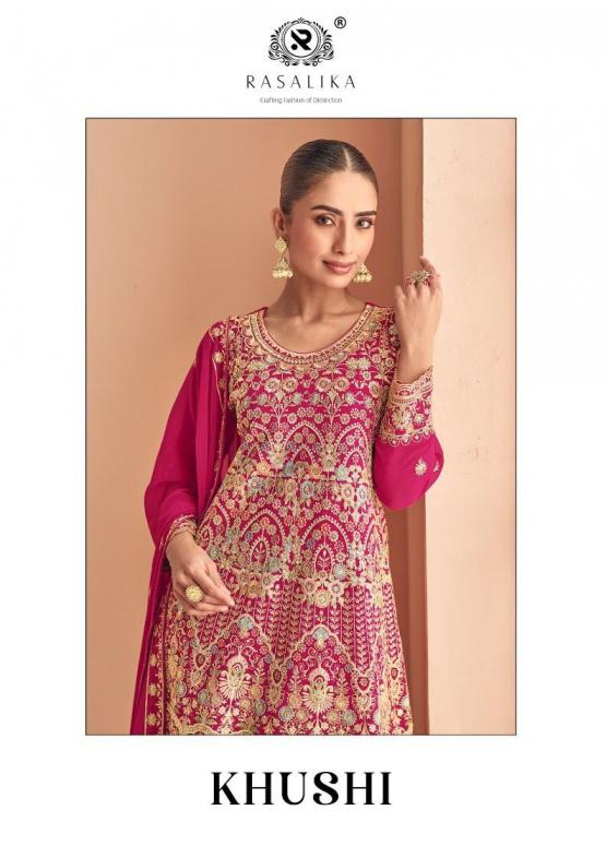 khushi by rasalika readymade exclusive georgette plazzo style dress