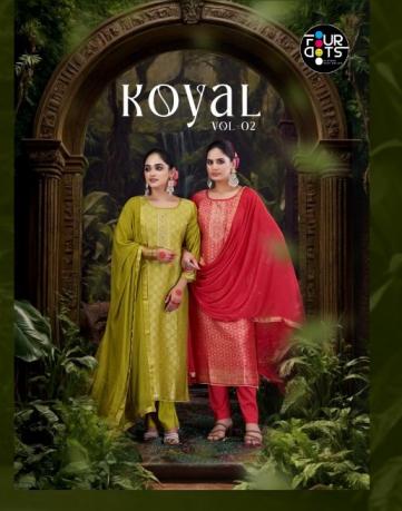 koyal vol 2 by fourdost viscose muslin jacquard elegance 3pcs suits 