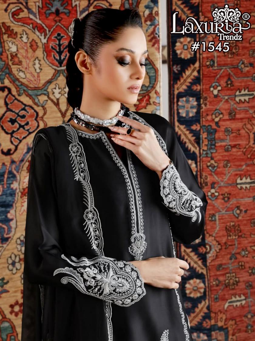 laxuria trendz 1545 gajji satin readymade pakistani suit for womens 