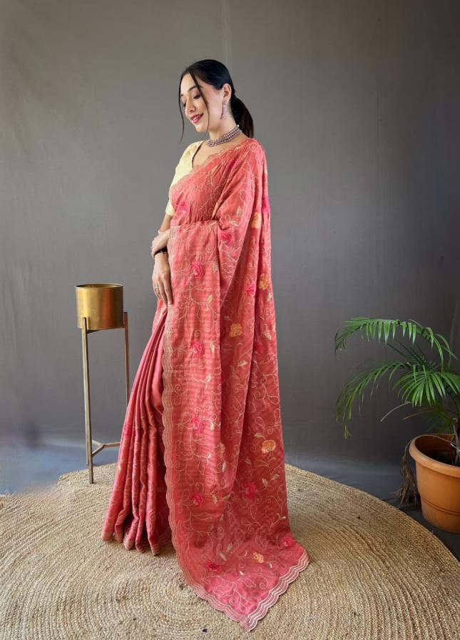 leela embroidery tussar silk traditional sarees perfect for festivals