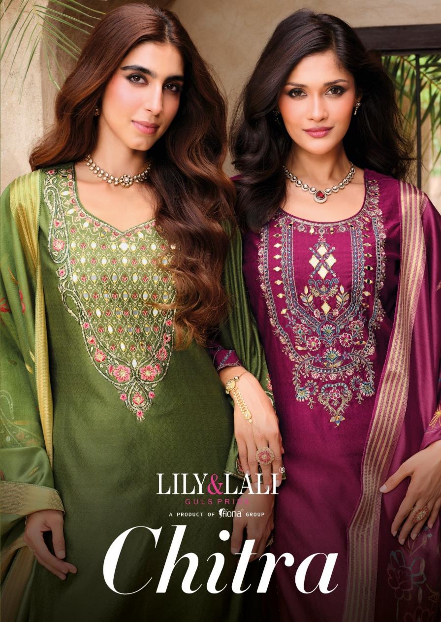 lily & lali chitra viscose silk full stitch traditional salwar suits 