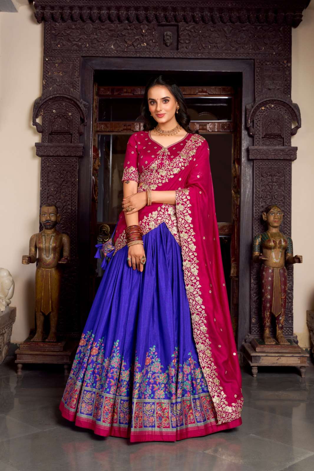 lnb1238 tussar silk gorgeous look stitch lehenga unstitch choli for womens 