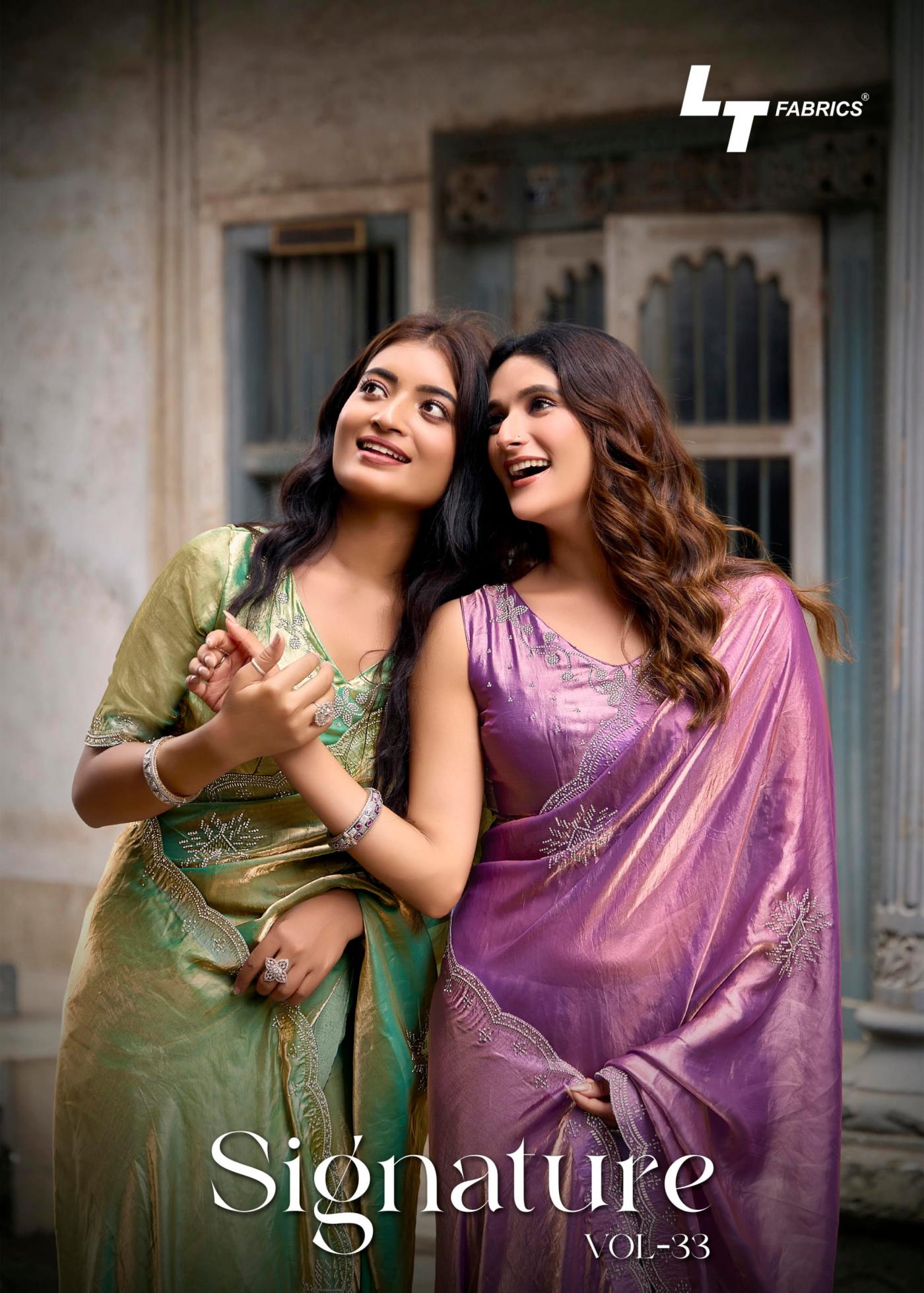 lt fashion signatur vol 33 luxurious malai silk sarees for women