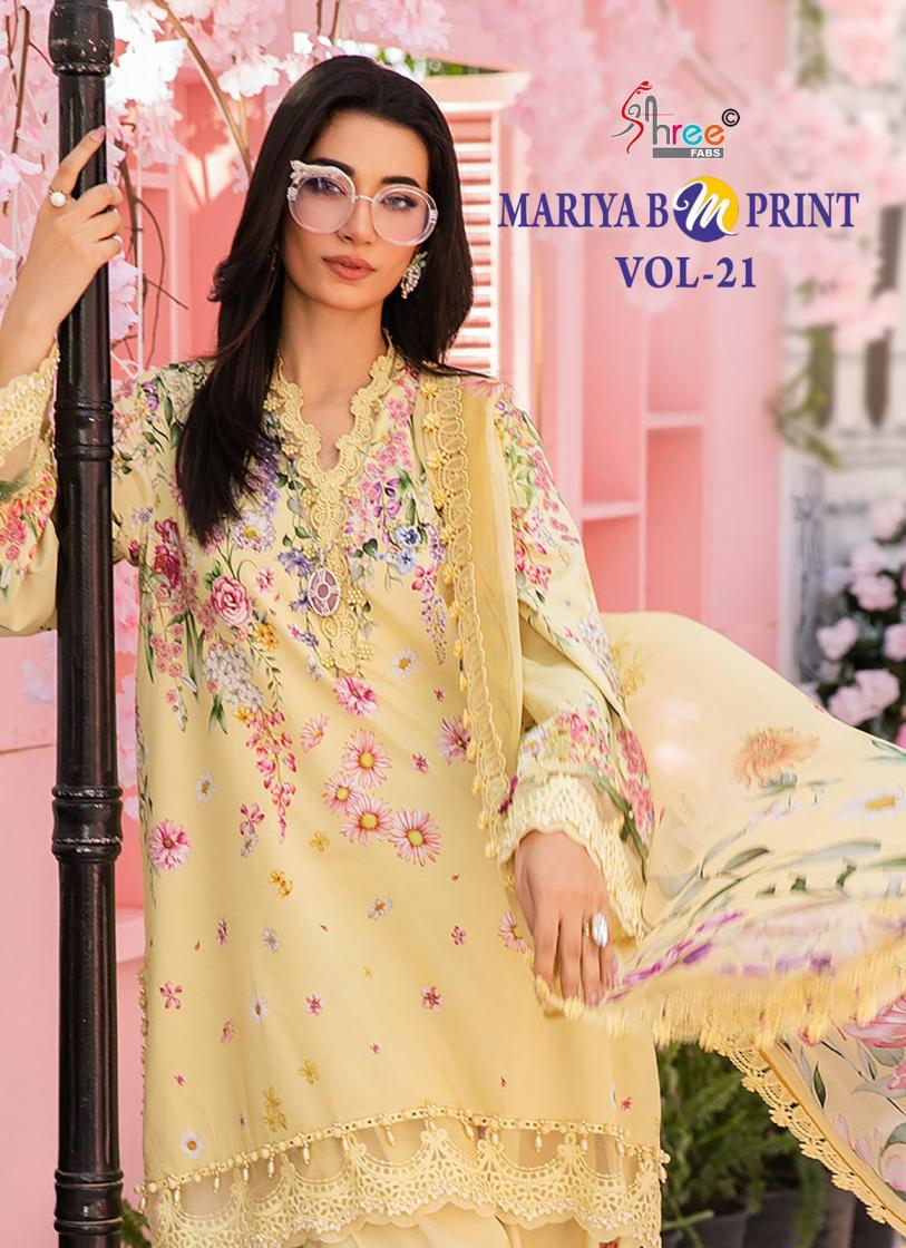 mariya b mprint vol 21 by shree fabs cotton pakistani suit for womens 