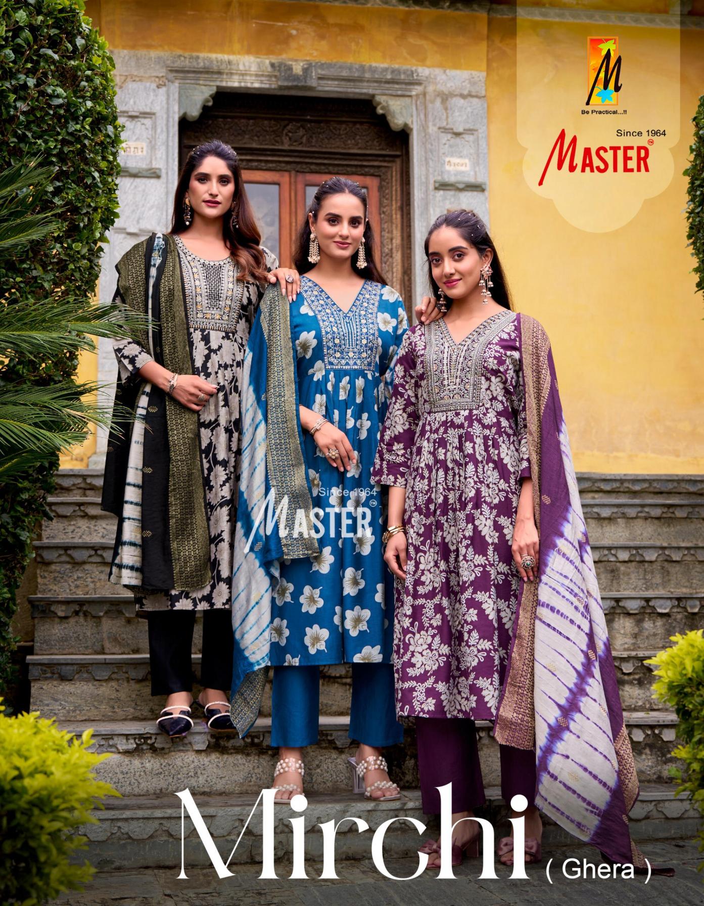 master mirchi ghera vol 1 vertican print full stitch casual suit for girls 