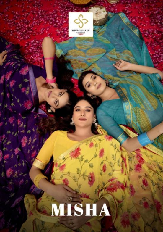 misha by shubh shree creation shop trendy georgette sarees  