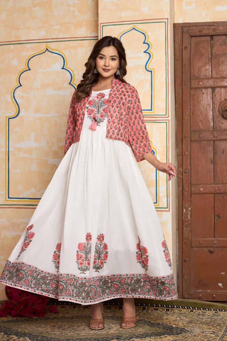 modern amazing readymade cotton mul mul flair combo gowns