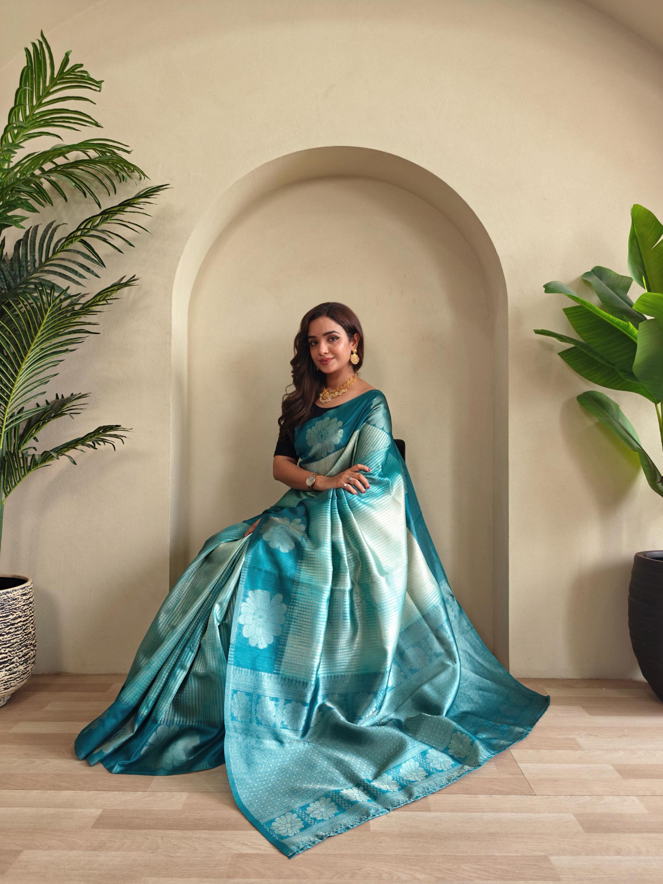 morvi weaving silk gorgeous look saree exports 