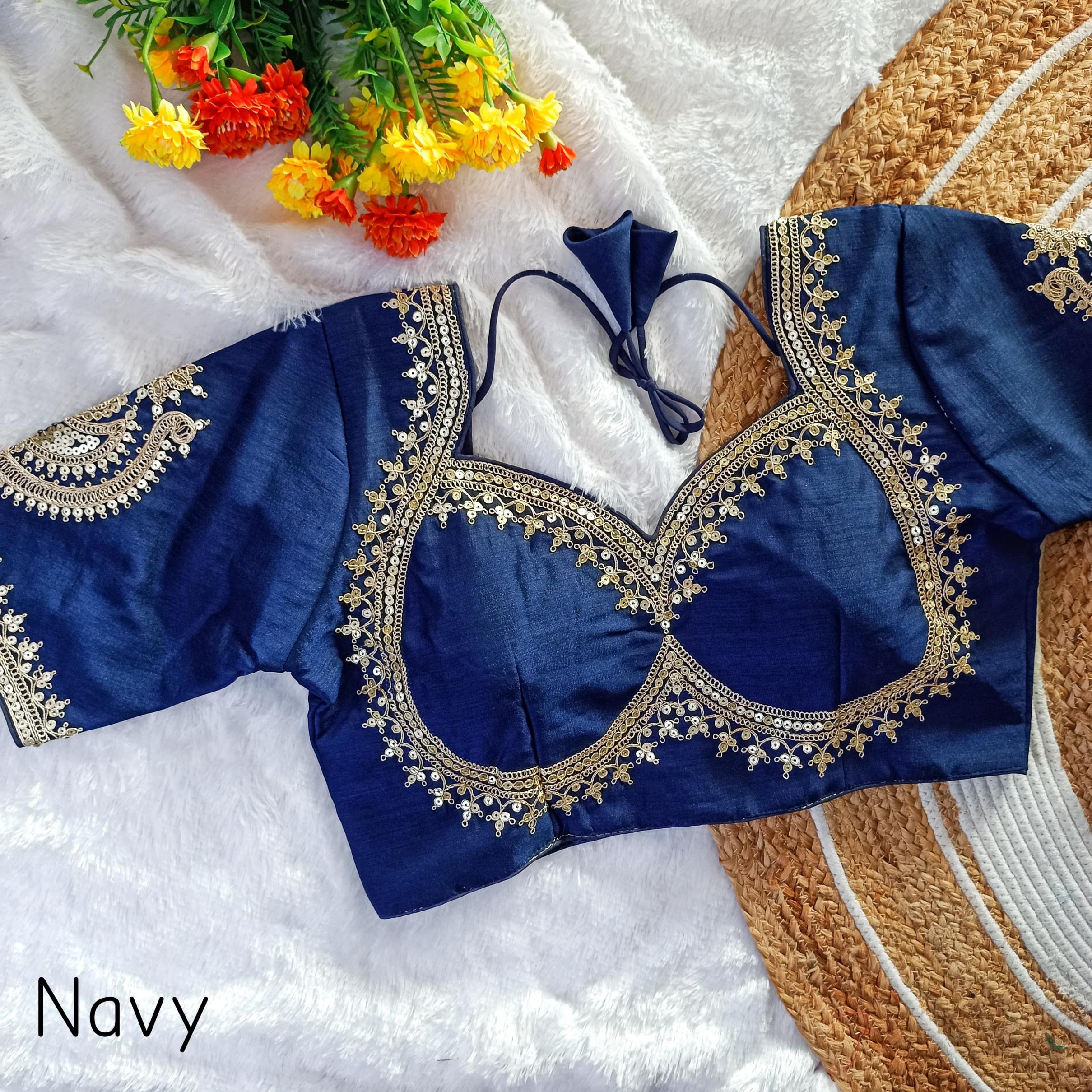 mumtaz vol 2 fully stitch vichitra silk designer blouse for womens 