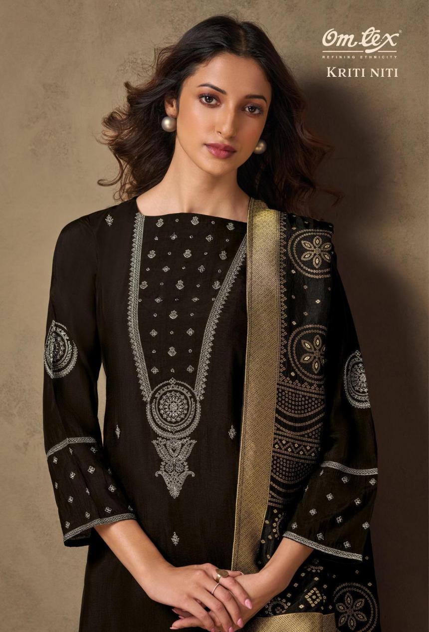 omtex presents kriti niti amazing rubina silk suit for womens 