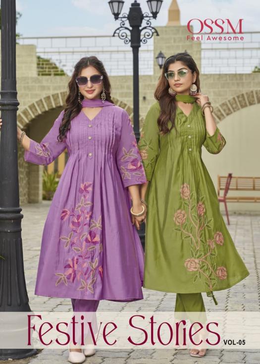 ossm festive stories vol 5 roman silk fully stitch big size suit for womens 