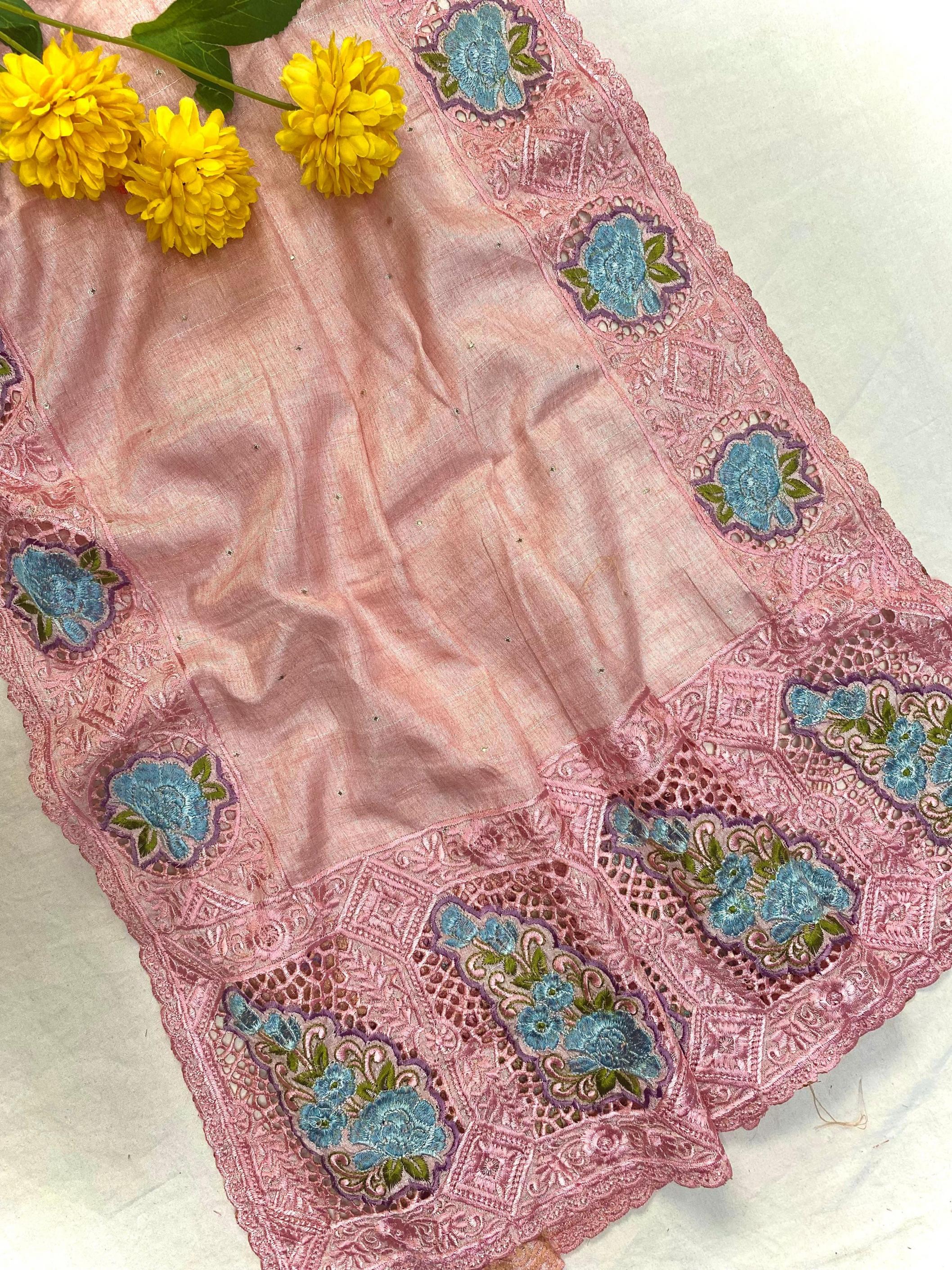 pranjal tussar silk elegant style saree supplier 