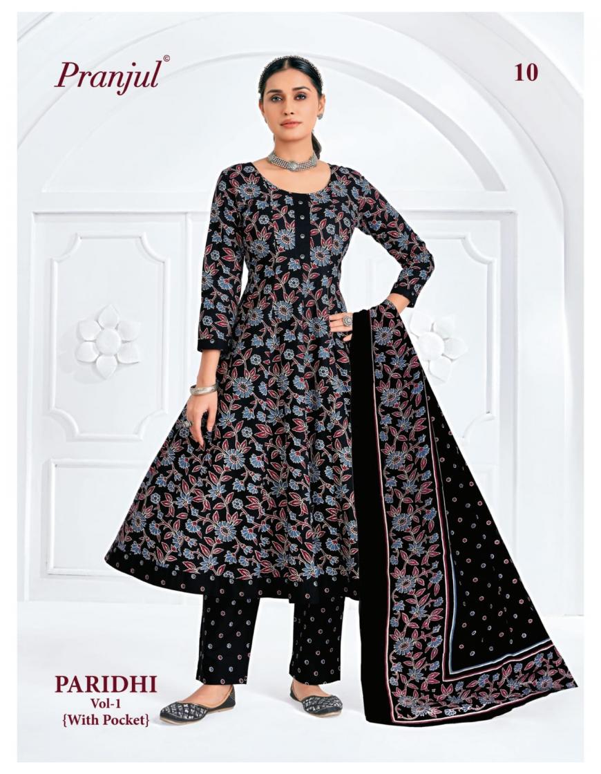 pranjul paridhi vol 1 cotton anarkali style readymade stylish 3pcs dress