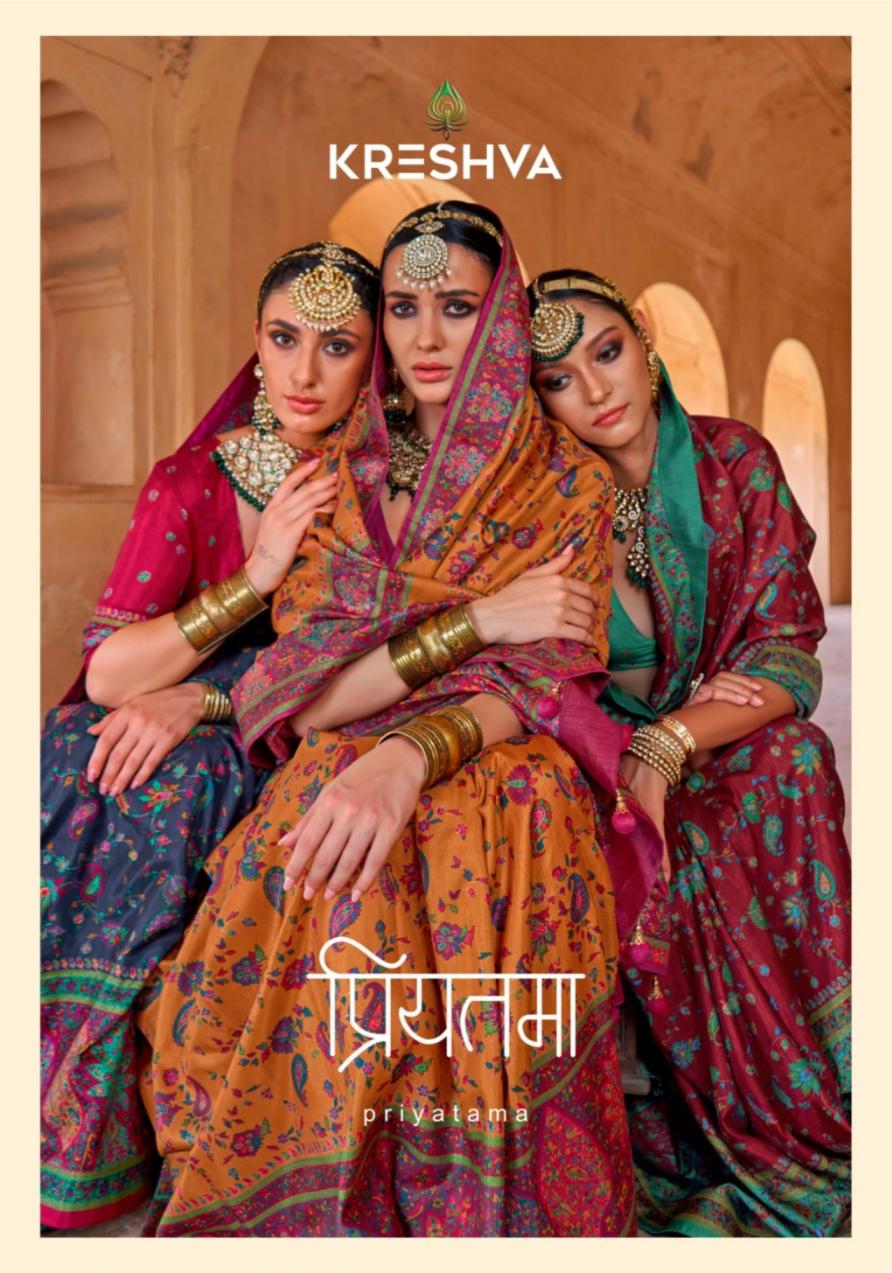 priyatama by kreshva silk exclusive designer sarees 