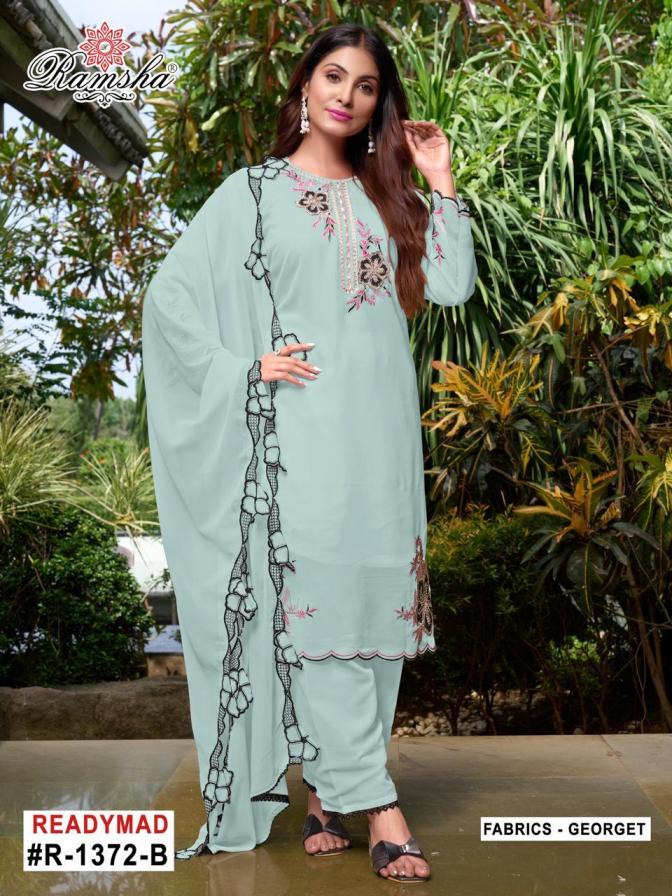 r 1372 nx by ramsha georgette unique pakistani readymade suit for womens 