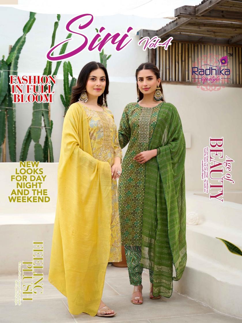 radhika lifestyle siri vol 4 rayon capsule print readymade plus size 3pcs dress