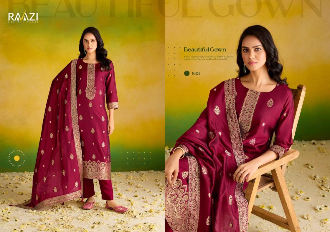 rama fashion raazi aanaya bemberg woven silk jacquard fancy suits online shopping