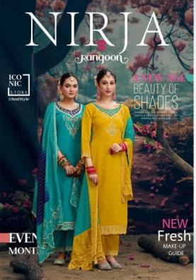 rangoon nirja readymade silk embroidery work plazzo kurti with dupatta 