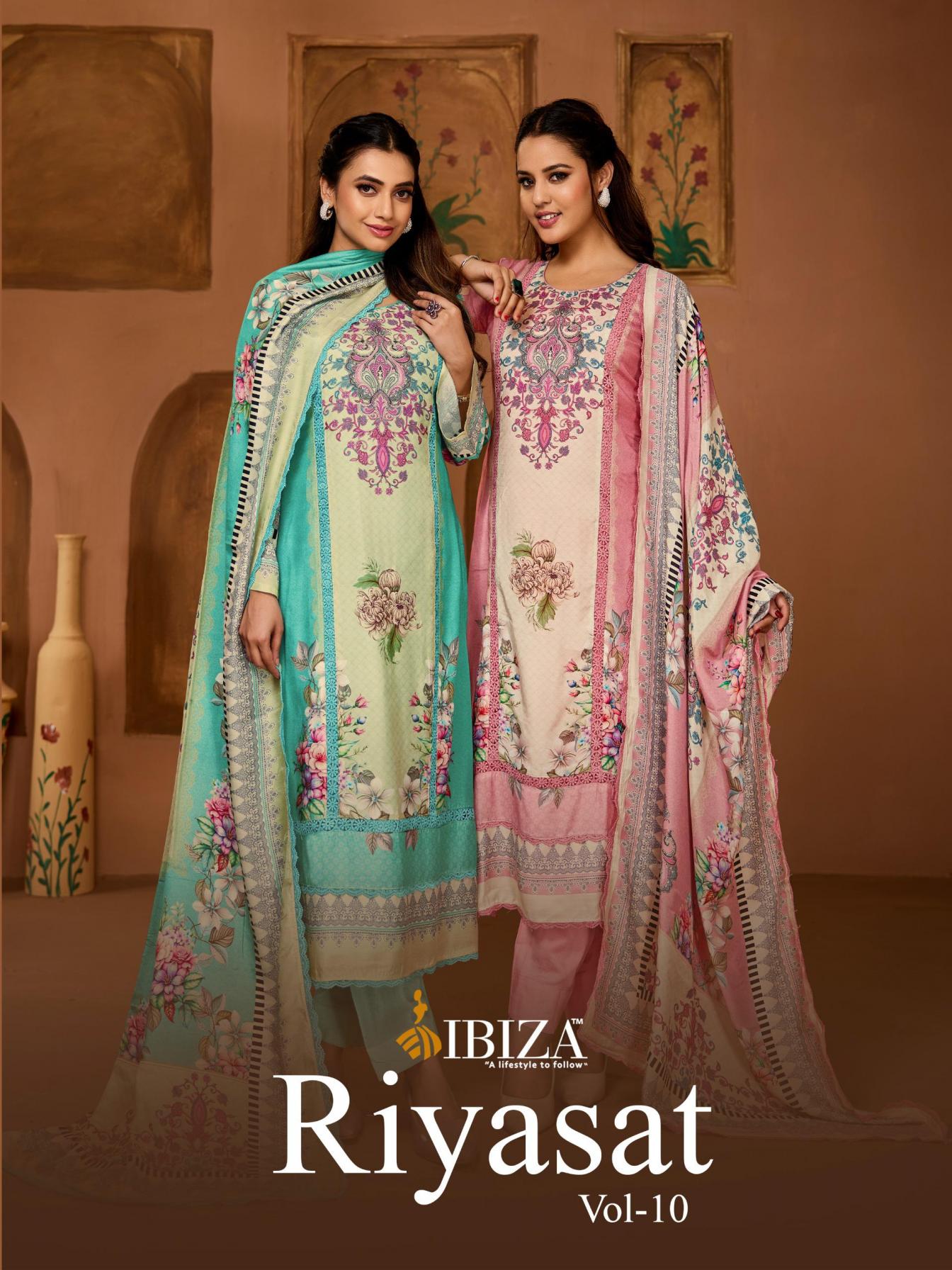 riyasat vol 10 by ibiza modern bemberg muslin pakistani suits