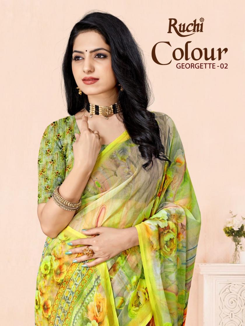ruchi colour georgette vol 2 amazing georgette saree at best rate 