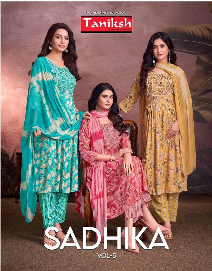 sadhika vol 5 by taniksh rayon readymade casual salwar kameez online 
