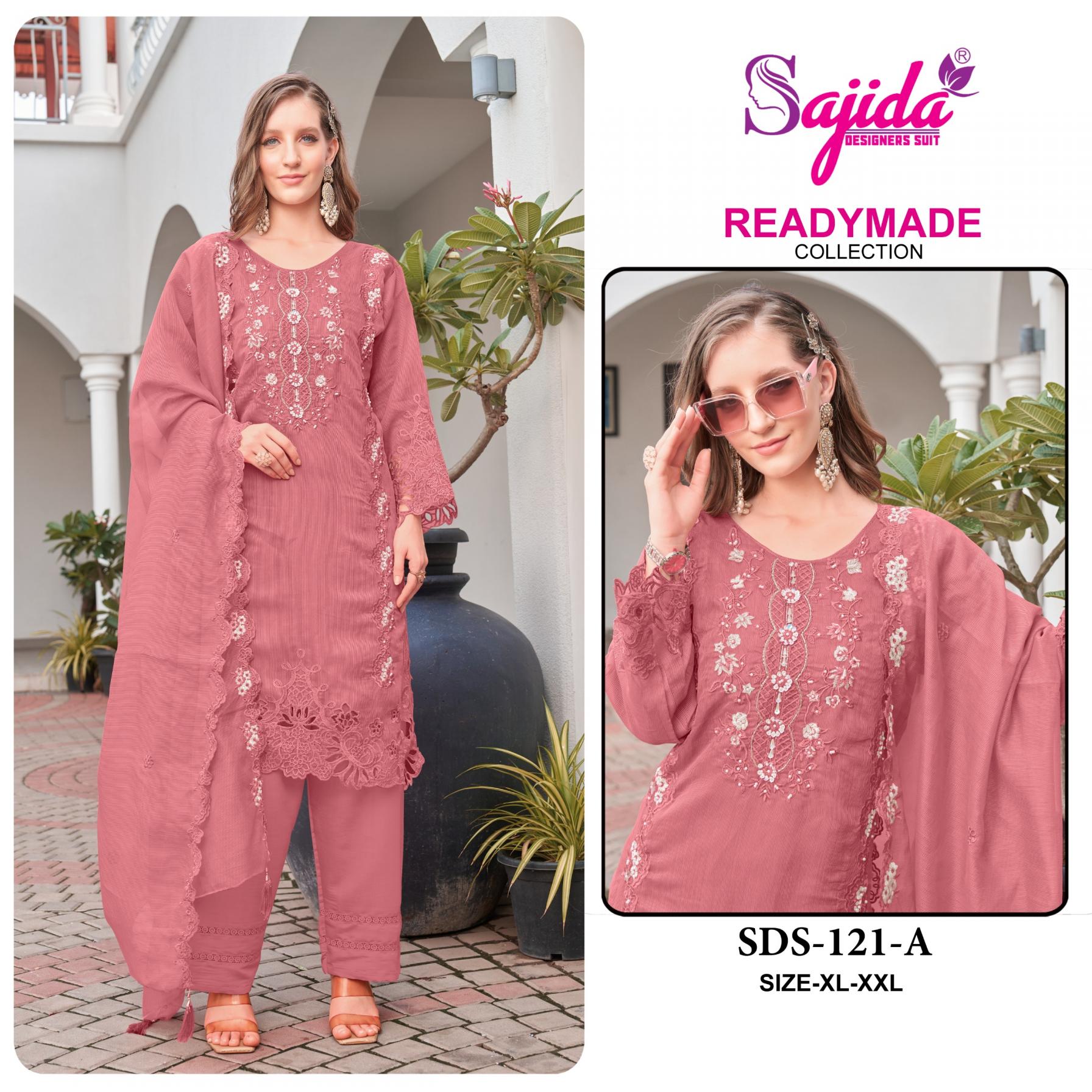 sajida designer 121 viscose organza hit design pakistani 3pcs dress