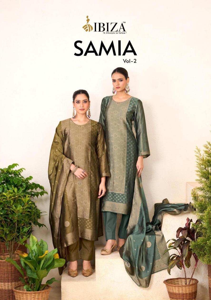 samia vol 2 by ibiza banglory silk jacquard hit design salwar kameez 