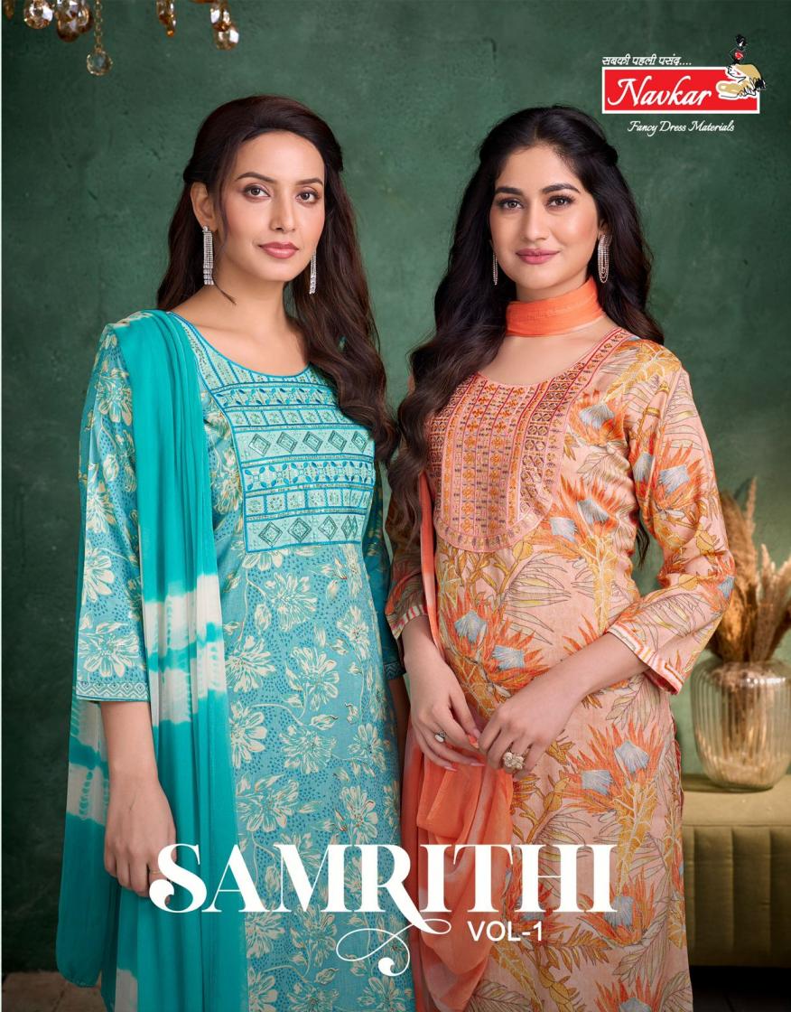 samrithi vol 1 by navkar reaymade capsule print suit for womens