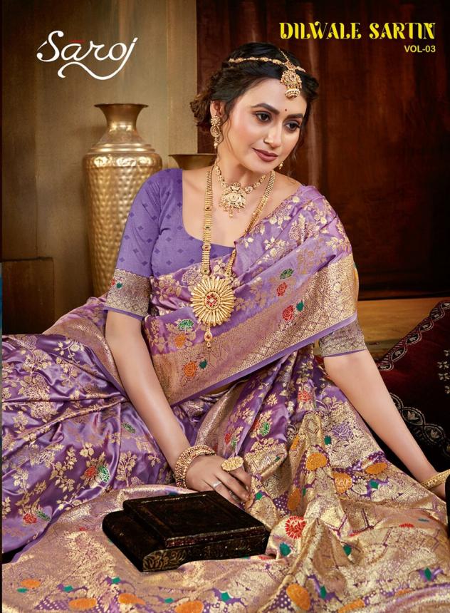 Saroj Dilwale satin silk vol.3 Satin silk saree