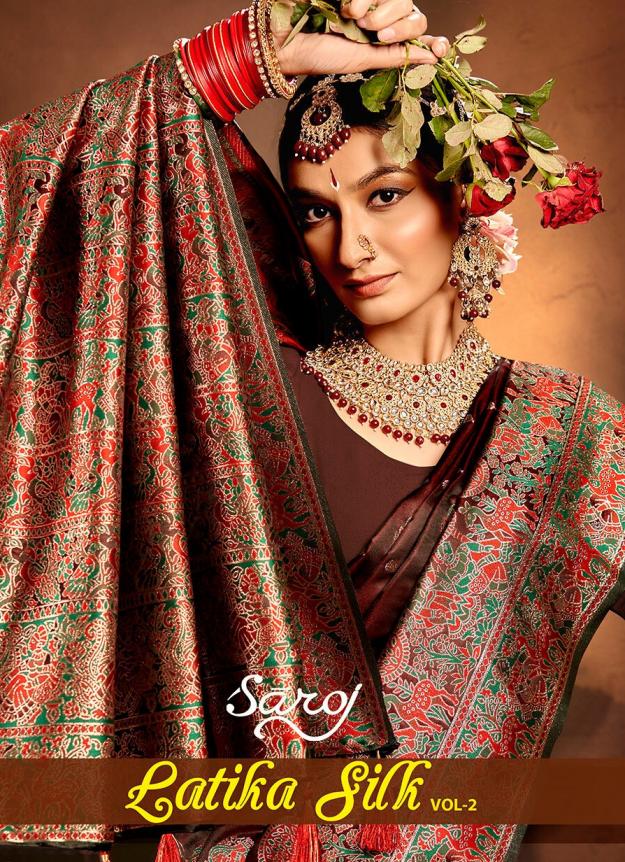 Saroj Latika satin silk vol.2 satin silk saree